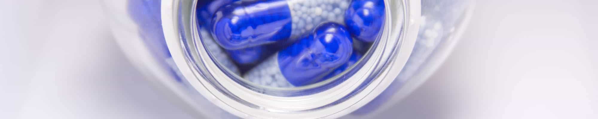 pill capsules in a jar