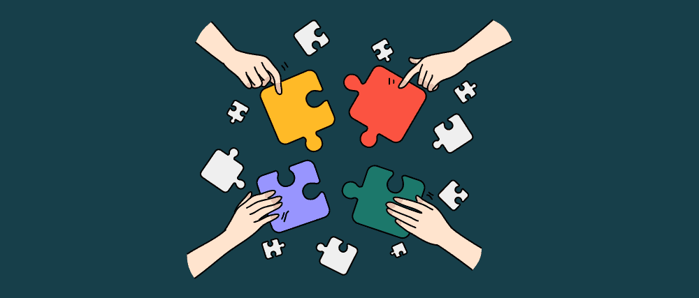 This image shows jigsaw pieces being put together to represent microRNA sequencing data being integrated with other omics data
