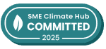 Image shows a badge indicating that Fios genomics is committed to the SME Climate Hub 2025
